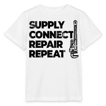Plumber Motivation - Stanley/Stella MINI CREATOR Kids’ T-Shirt - white - Front - Maike (125cm)