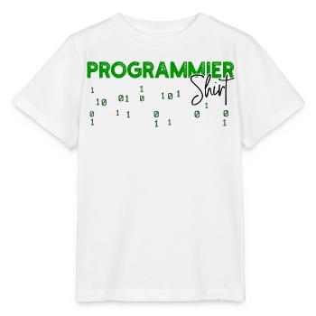 Programmeur Développeur Code Statement Scripting - T-shirt bio MINI CREATOR Stanley/Stella Enfant - blanc - Devant - Maike (125cm)