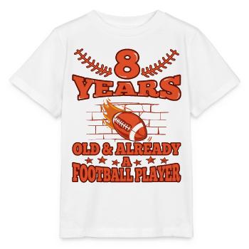 8th birthday Boy football 8 Years Old Gifts - Stanley/Stella Kinder T-Shirt MINI CREATOR  - Weiß - Vorne - Maike (125cm)