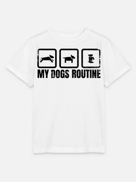 Hunde Routine - Stanley/Stella Kinder T-Shirt MINI CREATOR - Weiß
