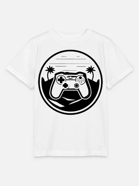 Spiel Controller Grafik - Stanley/Stella Kinder T-Shirt MINI CREATOR - Weiß