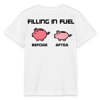 Tanken Lustige Sprüche Zapfsäule Tankstelle - Stanley/Stella Kinder T-Shirt MINI CREATOR  - Weiß - Vorne - Maike (125cm)