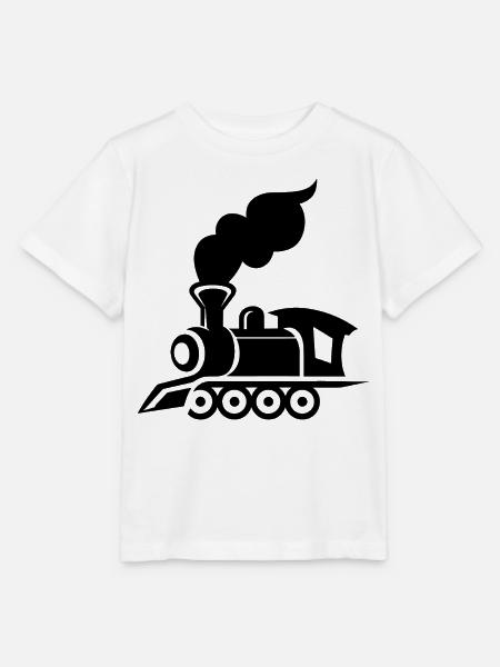 Lokomotive Grafik - Stanley/Stella Kinder T-Shirt MINI CREATOR - Weiß