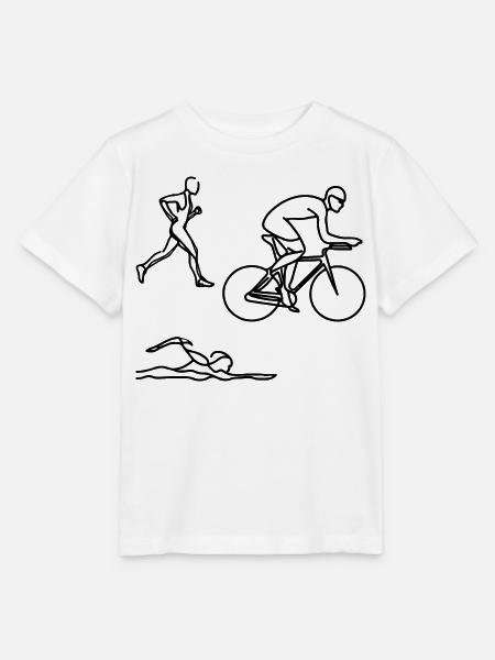 Triathlon Skizze - Stanley/Stella Kinder T-Shirt MINI CREATOR - Weiß