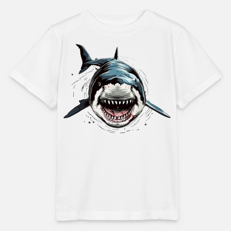 Requin Requin Requin Tigre Requin Requin Gris Grand Requin Blanc - T-shirt bio MINI CREATOR Stanley/Stella Enfant - blanc