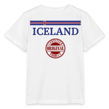 Flag of Iceland, Icelandic pride - Stanley/Stella MINI CREATOR Kids’ T-Shirt - white - Front - Maike (125cm)