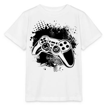 Game Controller - Stanley/Stella Kinder T-Shirt MINI CREATOR  - Weiß - Vorne - Maike (125cm)