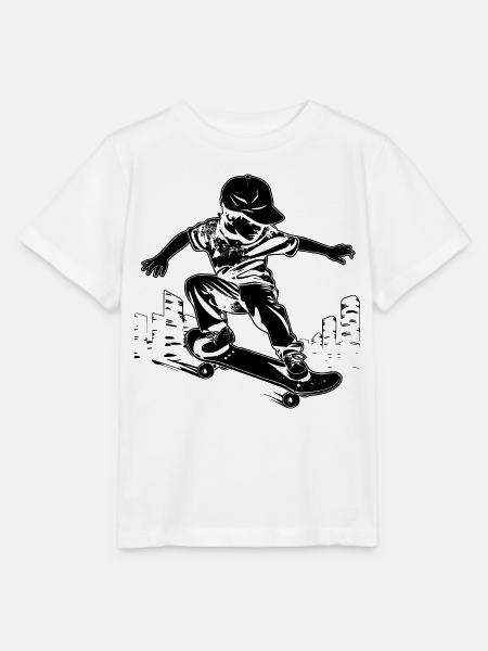 Skateboarding Junge - Stanley/Stella Kinder T-Shirt MINI CREATOR  - Weiß