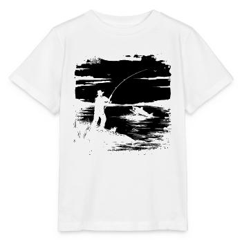 Croquis de pêche - T-shirt bio MINI CREATOR Stanley/Stella Enfant - blanc - Devant - Maike (125cm)