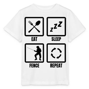 Fencer Daily Routine - Stanley/Stella MINI CREATOR Kids’ T-Shirt - white - Front - Maike (125cm)