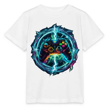 Galaktischer Gaming Controller - Stanley/Stella Kinder T-Shirt MINI CREATOR  - Weiß - Vorne - Maike (125cm)