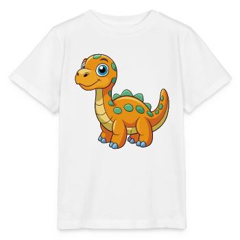 Dinosaure Mignon Mascotte Personnage De Dessin Animé Kawaii - T-shirt bio MINI CREATOR Stanley/Stella Enfant - blanc - Devant - Maike (125cm)