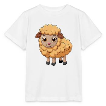 Sheep Cute Mascot Cartoon Character Kawaii - Stanley/Stella MINI CREATOR Kids’ T-Shirt - white - Front - Maike (125cm)
