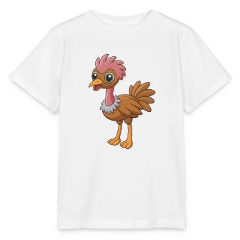 Autruche Mascotte Mignonne Personnage De Dessin Animé Kawaii - T-shirt bio MINI CREATOR Stanley/Stella Enfant - blanc - Devant - Maike (125cm)