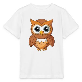 Eule Niedliche Maskottchen Zeichentrickfigur Kawaii - Stanley/Stella Kinder T-Shirt MINI CREATOR  - Weiß - Vorne - Maike (125cm)