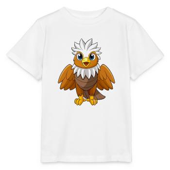 Aigle Mignon Mascotte Personnage De Dessin Animé Kawaii - T-shirt bio MINI CREATOR Stanley/Stella Enfant - blanc - Devant - Maike (125cm)