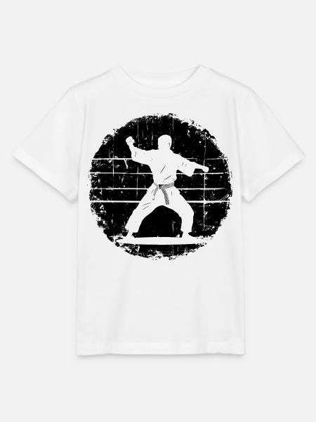 Karateka Skizze - Stanley/Stella Kinder T-Shirt MINI CREATOR - Weiß