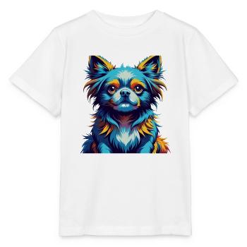 Chinese Imperial Dog Breed Colorful Cartoon Kawaii - Stanley/Stella MINI CREATOR Kids’ T-Shirt - white - Front - Maike (125cm)