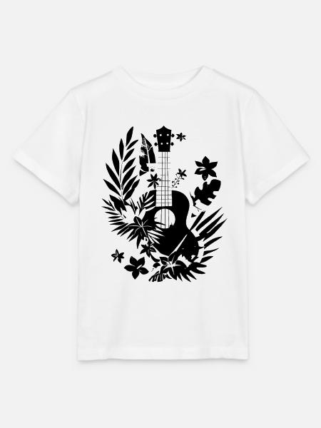 Ukulele Cartoon Look - Stanley/Stella Kinder T-Shirt MINI CREATOR  - Weiß