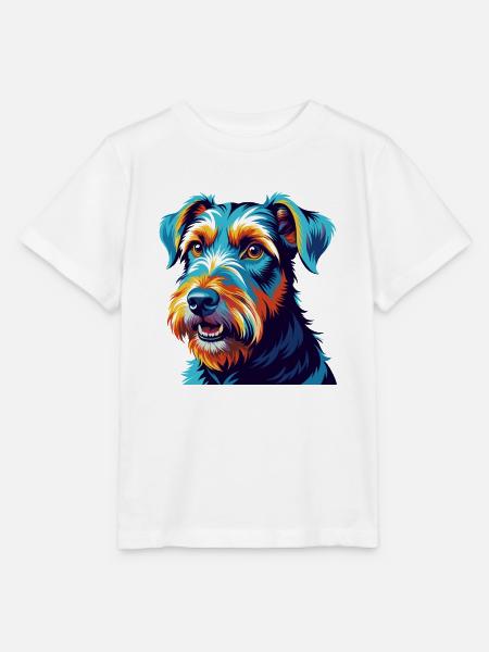 Airedale Terrier Hunderasse Bunte Karikatur Kawaii - Stanley/Stella Kinder T-Shirt MINI CREATOR - Weiß