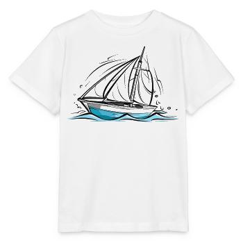 Sailboat Drawing - Stanley/Stella MINI CREATOR Kids’ T-Shirt - white - Front - Maike (125cm)