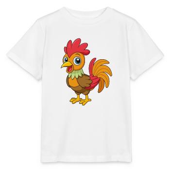 Hahn Niedliche Maskottchen Zeichentrickfigur Kawaii - Stanley/Stella Kinder T-Shirt MINI CREATOR  - Weiß - Vorne - Maike (125cm)