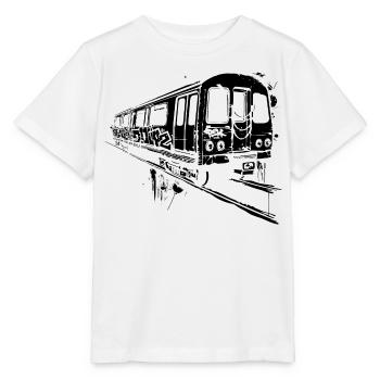 Eisenbahn Grafik - Stanley/Stella Kinder T-Shirt MINI CREATOR  - Weiß - Vorne - Maike (125cm)