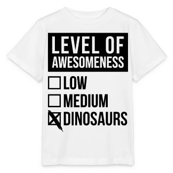 Dinosaure Dinosaure Dinosaure - T-shirt bio MINI CREATOR Stanley/Stella Enfant - blanc - Devant - Maike (125cm)