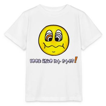 Hypnosis - Yellow Face - Funny Emoticon - Stanley/Stella MINI CREATOR Kids’ T-Shirt - white - Front - Maike (125cm)