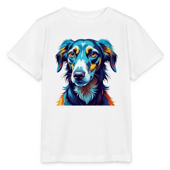 Old Croatian Sighthound Dog Breed Cartoon Kawaii - Stanley/Stella MINI CREATOR Kids’ T-Shirt - white - Front - Maike (125cm)