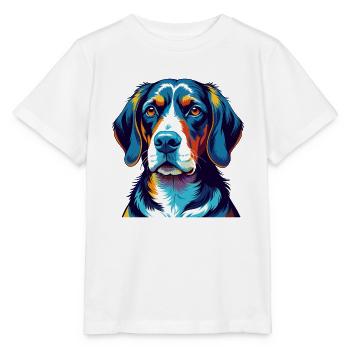 Serbische dreifarbige Hunderasse Karikatur Kawaii - Stanley/Stella Kinder T-Shirt MINI CREATOR  - Weiß - Vorne - Maike (125cm)