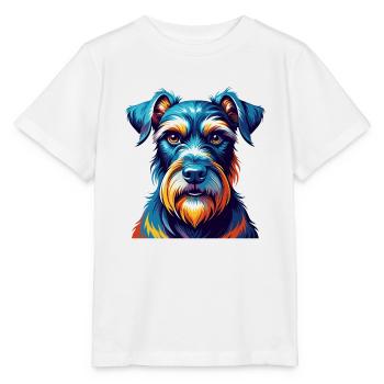 Standard Schnauzer Hunderasse Cartoon Kawaii - Stanley/Stella Kinder T-Shirt MINI CREATOR  - Weiß - Vorne - Maike (125cm)
