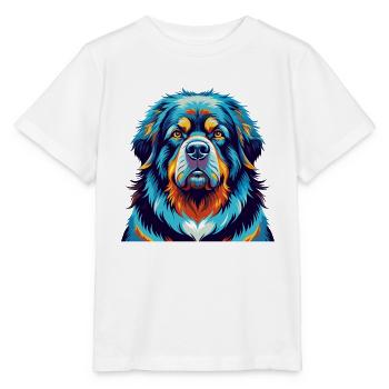 Tibetische Dogge Hunderasse Bunte Karikatur Kawaii - Stanley/Stella Kinder T-Shirt MINI CREATOR  - Weiß - Vorne - Maike (125cm)