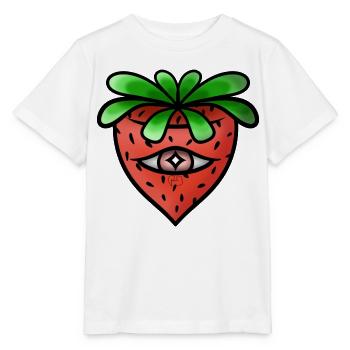 Cursed strawberry! - Stanley/Stella MINI CREATOR Kids’ T-Shirt - white - Front - Maike (125cm)