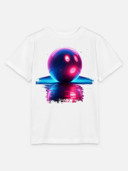 Bowling Retrowave - Stanley/Stella Kinder T-Shirt MINI CREATOR  - Weiß