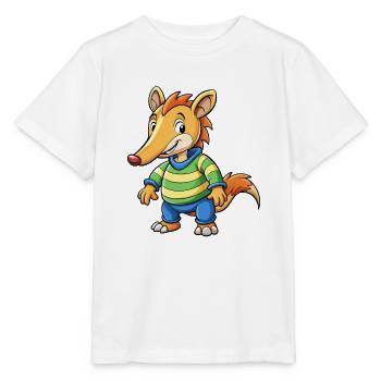 fourmilier mignon personnage de dessin animé Kawaii Clipart - T-shirt bio MINI CREATOR Stanley/Stella Enfant - blanc - Devant - Maike (125cm)
