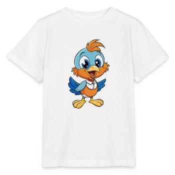 Grive mignon personnage de dessin animé Kawaii Clipart - T-shirt bio MINI CREATOR Stanley/Stella Enfant - blanc - Devant - Maike (125cm)