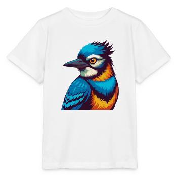 Blue Jay Bunte Kawaii Cartoon Figur Clipart - Stanley/Stella Kinder T-Shirt MINI CREATOR  - Weiß - Vorne - Maike (125cm)