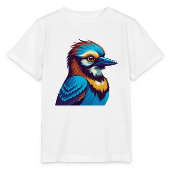 Jay Bird Coloré Kawaii Dessin Animé Personnage Clipart - T-shirt bio MINI CREATOR Stanley/Stella Enfant - blanc - Devant - Maike (125cm)