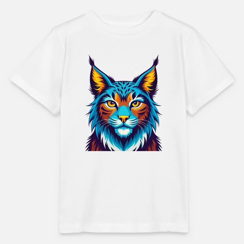 Luchs Bunte Kawaii Cartoon Figur Clipart - Stanley/Stella Kinder T-Shirt MINI CREATOR - Weiß