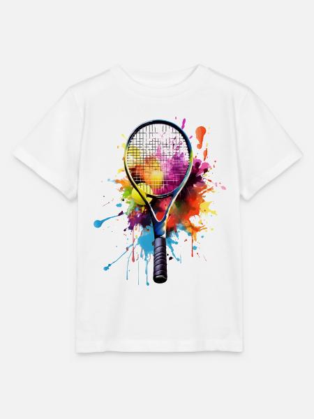 Tennis Tennis Spieler Mädchen Mann Frau Tennis - Stanley/Stella Kinder T-Shirt MINI CREATOR - Weiß
