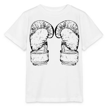 Kickboxen Handschuhe Skizze - Stanley/Stella Kinder T-Shirt MINI CREATOR  - Weiß - Vorne - Maike (125cm)