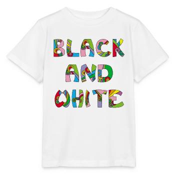 Noir et blanc mais en couleur - T-shirt bio MINI CREATOR Stanley/Stella Enfant - blanc - Devant - Maike (125cm)