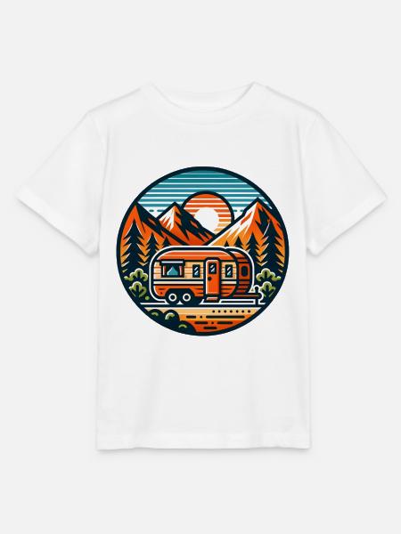 Camping Camper Wohnwagen - Stanley/Stella Kinder T-Shirt MINI CREATOR - Weiß