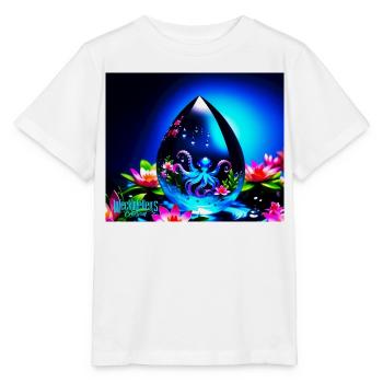 water drops - Stanley/Stella Kinder T-Shirt MINI CREATOR  - Weiß - Vorne - Maike (125cm)
