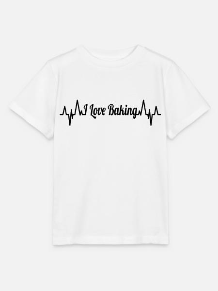 Ich liebe Backen Pulsschlag - Stanley/Stella Kinder T-Shirt MINI CREATOR  - Weiß