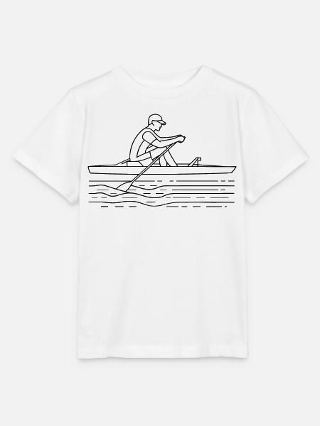 Ruderer Zeichnung - Stanley/Stella Kinder T-Shirt MINI CREATOR  - Weiß