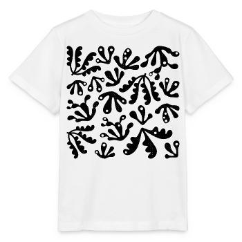 Abstrakte Koralle L Schwarz L Subtile Grunge-Textur - Stanley/Stella Kinder T-Shirt MINI CREATOR  - Weiß - Vorne - Maike (125cm)