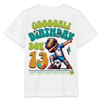 13e anniversaire de football - T-shirt bio MINI CREATOR Stanley/Stella Enfant - blanc - Devant - Maike (125cm)