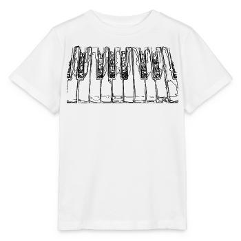 Clavier de piano - T-shirt bio MINI CREATOR Stanley/Stella Enfant - blanc - Devant - Maike (125cm)